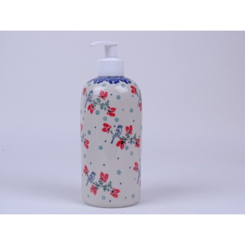 Bunzlau zeeppompje slank 350 ml. * G42-3229 vogeltjes *