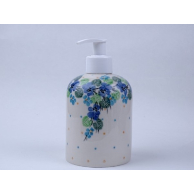 Bunzlau zeeppompje 300 ml. * 573-2339 viooltjes * Bunzlau zeeppompje 300 ml. * 573-2339 viooltjes *